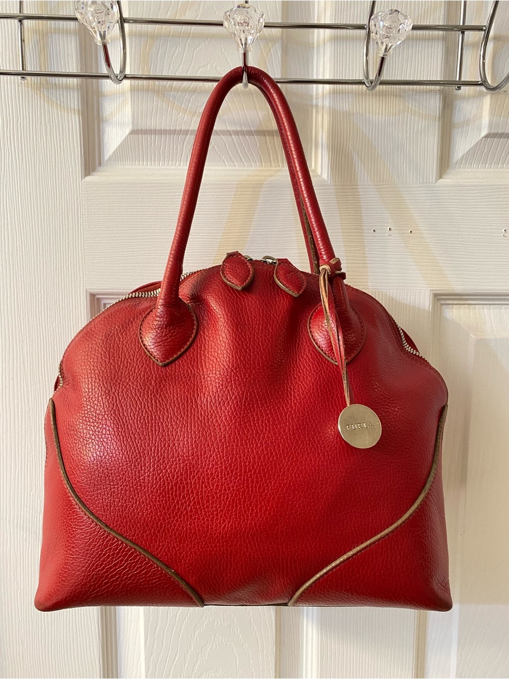 Vintage FURLA top handles bag, Authentic FURLA handbag in good condition